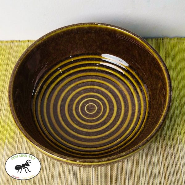 Tô canh vuốt lòng 20cm - Gốm Minh Tâm Phù Lãng Bắc Ninh- nhìn thẳng